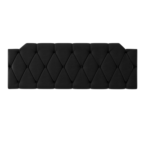 Cabeceira Estofada Kelly Dobrável Box King Size 1,95cm Suede- Preto
