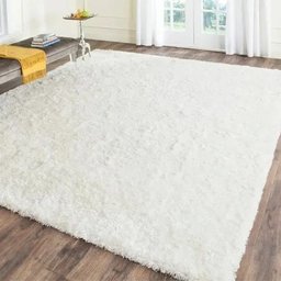 Tapete Peludo Felpudo 2,00 x 1,40 para Sala ou Quarto Branco - 1