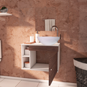 Ver imagem 2 de Gabinete para Banheiro de Madeira com Cuba 60cm Suspenso