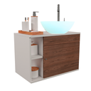 Ver imagem 3 de Gabinete para Banheiro de Madeira com Cuba 60cm Suspenso