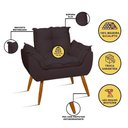 Ver imagem 2 de Kit 02 Poltronas + Namoradeira + Puff Opala Balaqui Decor Cinza