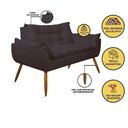Ver imagem 5 de Kit 02 Poltronas + Namoradeira + Puff Opala Balaqui Decor Cinza