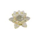 Ver imagem 1 de Enfeite Decoração de Cristal Vidro Flor de Lotus para Sala Quarto Cristaleira Grande 13cm:amarelo