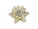 Ver imagem 1 de Enfeite Decoração de Cristal Vidro Flor de Lotus para Sala Quarto Cristaleira Grande 13cm:amarelo