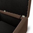 Ver imagem 6 de Calcadeira Recamier Baú Estofada 100cm para Cama Solteiro Suede Marrom