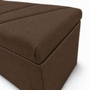Ver imagem 5 de Calcadeira Recamier Baú Estofada 100cm para Cama Solteiro Suede Marrom