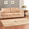 Tapete para Sala Peludo Felpudo Luxo Retangular Bege Divina 050x100cm - 2