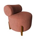 Ver imagem 1 de Poltrona Decorativa Mônaco Bouclé Terracota