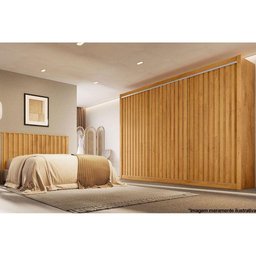 Guarda Roupa 3 Portas York 100% Mdf Peroba - Móveis Europa - 5