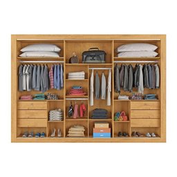 Guarda Roupa 3 Portas York 100% Mdf Peroba - Móveis Europa - 4