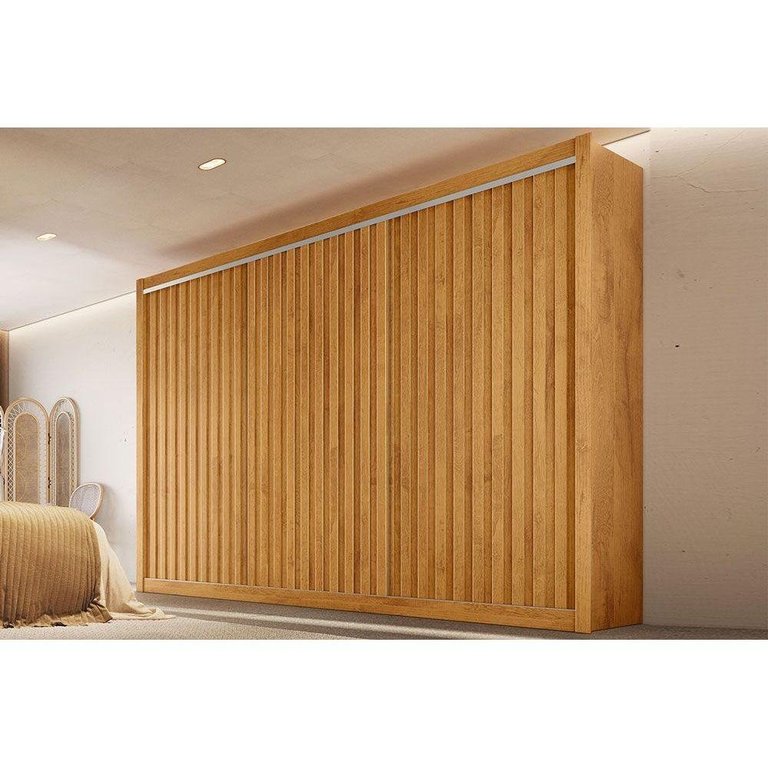 Guarda Roupa 3 Portas York 100% Mdf Peroba - Móveis Europa