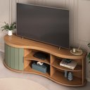 Ver imagem 7 de Rack Bancada Tv 75 Pol 180 Cm 4700 Carvalho Off White Menta Arly Carvalho Off White Menta