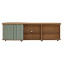 Ver imagem 4 de Rack Bancada Tv 75 Pol 180 Cm 4700 Carvalho Off White Menta Arly Carvalho Off White Menta