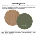 Ver imagem 5 de Rack Bancada Tv 75 Pol 180 Cm 4700 Carvalho Off White Menta Arly Carvalho Off White Menta