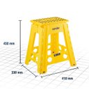Ver imagem 2 de Banqueta De Plástico Dobrável Vonder 450mm 150kg Com Alça Amarelo
