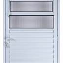 Ver imagem 2 de Porta De Alumínio Basculante 2,10 X 0,80 Direita Linha All Modular Cor Branco