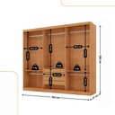 Ver imagem 3 de Guarda Roupa Casal Connor Mdf 3 Portas e 4 Gavetas com Espelho Moderna Mobília