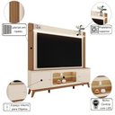 Ver imagem 2 de Home Suspenso Decorativo Maceió 1.9 Off White Amendoa Madeira Moderna