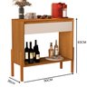 Aparador Luxo 1 Gaveta Buffet 100% Mdf Base de Madeira 90 Cm:nature/off White - 3