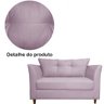 Namoradeira Decorativa Isis Pés Trapézio Suede Lilás - DS Estofados - 5