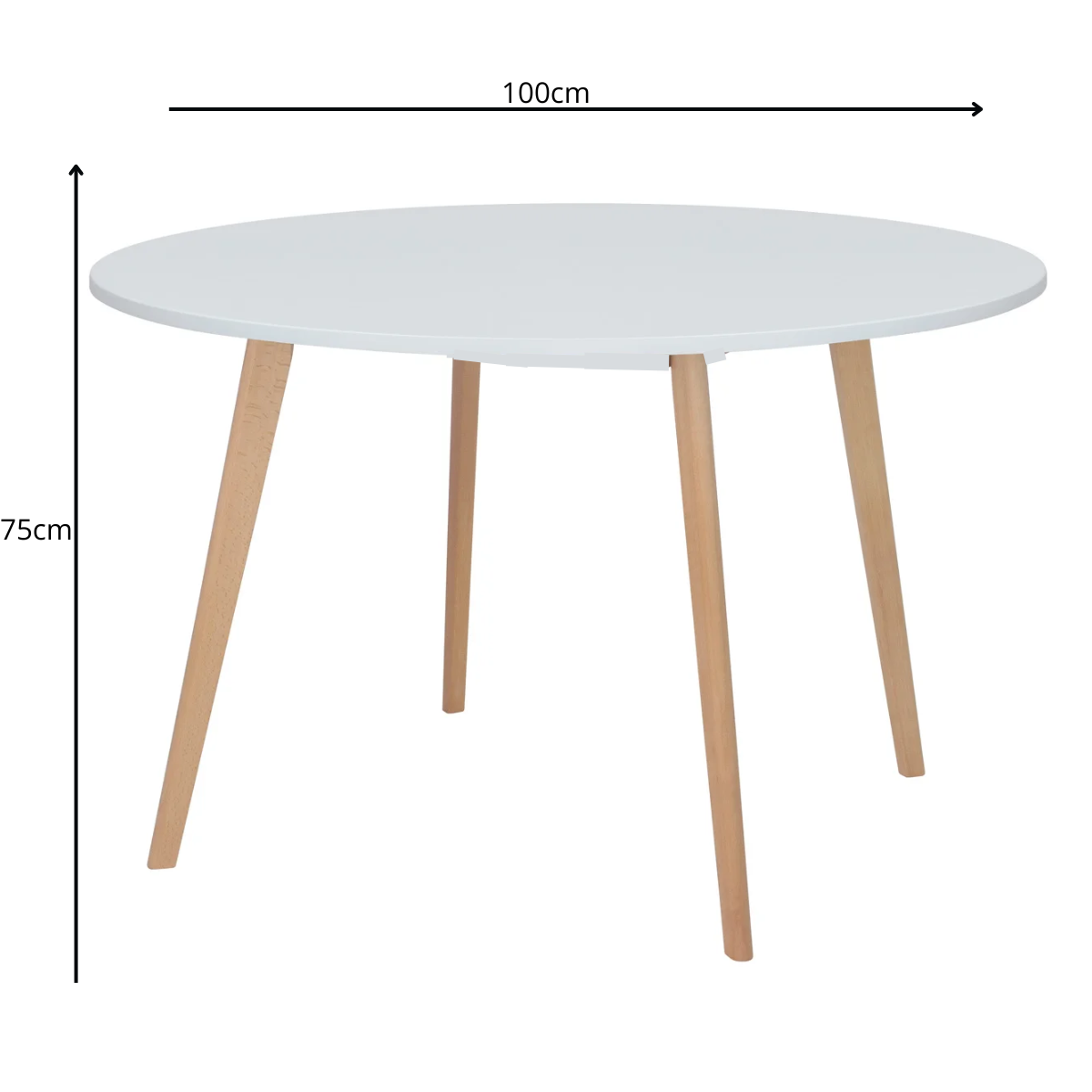 Mesa Leda Redonda 100cm Mdf Tx Desing Moderno - 6