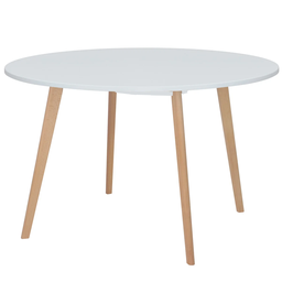 Mesa Leda Redonda  Jantar Sala Cozinha 100cm Mdf  Desing Moderno Elegante or Branco - 1