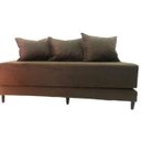 Ver imagem 1 de Sofanete Sofá Cama com 3 Almofadas Suede Marrom - ATN