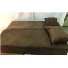 Sofanete Sofá Cama com 3 Almofadas Suede Marrom - ATN - 2