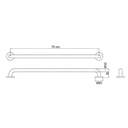 Ver imagem 2 de Barra de Apoio Reta 70 Cm Inox 304 Escovado Ref 27 (pne/pcd) - Leve Vida