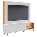 Ver mais imagens de Rack para Sala Retrô com Painel para TV 65 pol com LED 216cm Salerno C04 Off White Matte Freijó -