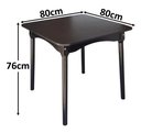 Ver imagem 4 de Mesa de Jantar Colonial Brisa Mesa 80x80 Cm Preta Compacta Linda! ( Quadrada )