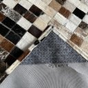 Ver imagem 3 de Tapete Couro Bovino Marrom Misto 2,50x3,50 sem Bordas