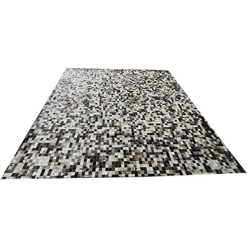 Tapete Couro Bovino Marrom Misto 2,50x3,50 sem Bordas