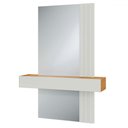 Ver imagem 2 de Aparador 1 Gaveta com Espelho Ripado Freijó/off White - Dalla Costa