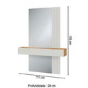 Ver imagem 3 de Aparador 1 Gaveta com Espelho Ripado Freijó/off White - Dalla Costa