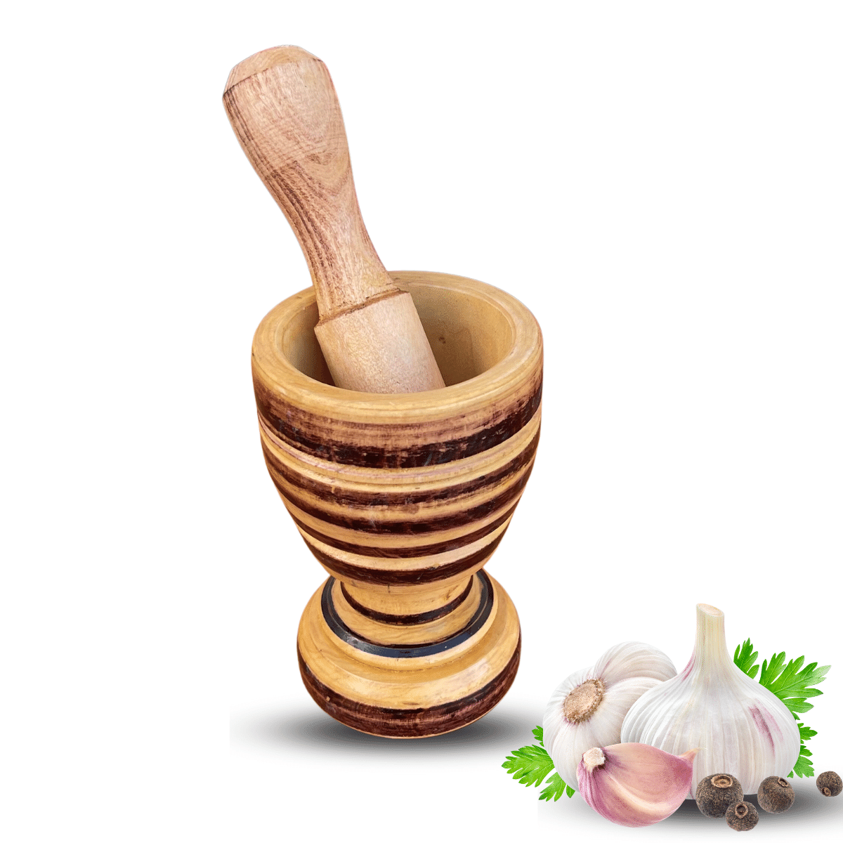 Ver imagem 1 de Pilão em Madeira com Socador Sudeste Rústico