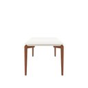 Ver imagem 3 de Mesa de Jantar Retangular C/ Vidro para 8 Lugares Donatella 219 Cm - Off White Fosco C/ Natural