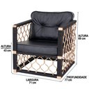 Ver imagem 2 de 2 Poltronas Em Alumínio Corda Náutica Assento Estofado