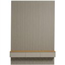 Ver imagem 7 de Painel Ripado para TV 85 pol com Bancada Suspensa Orgânica 219cm Slats L05 Tauari Gris Fosco - Lyam