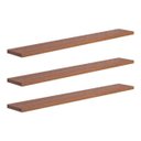 Ver imagem 2 de Kit 3 Prateleiras 70 x 20cm Freijó Suporte Invisível