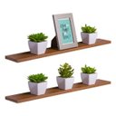 Ver imagem 1 de Kit 2 Prateleiras 70 x 20cm Freijó Suporte Invisível