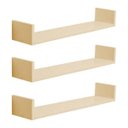 Ver imagem 2 de Kit 3 Prateleiras U 80 x 10cm Bege Claro Suporte Invisível