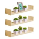 Ver imagem 1 de Kit 3 Prateleiras U 80 x 10cm Bege Claro Suporte Invisível