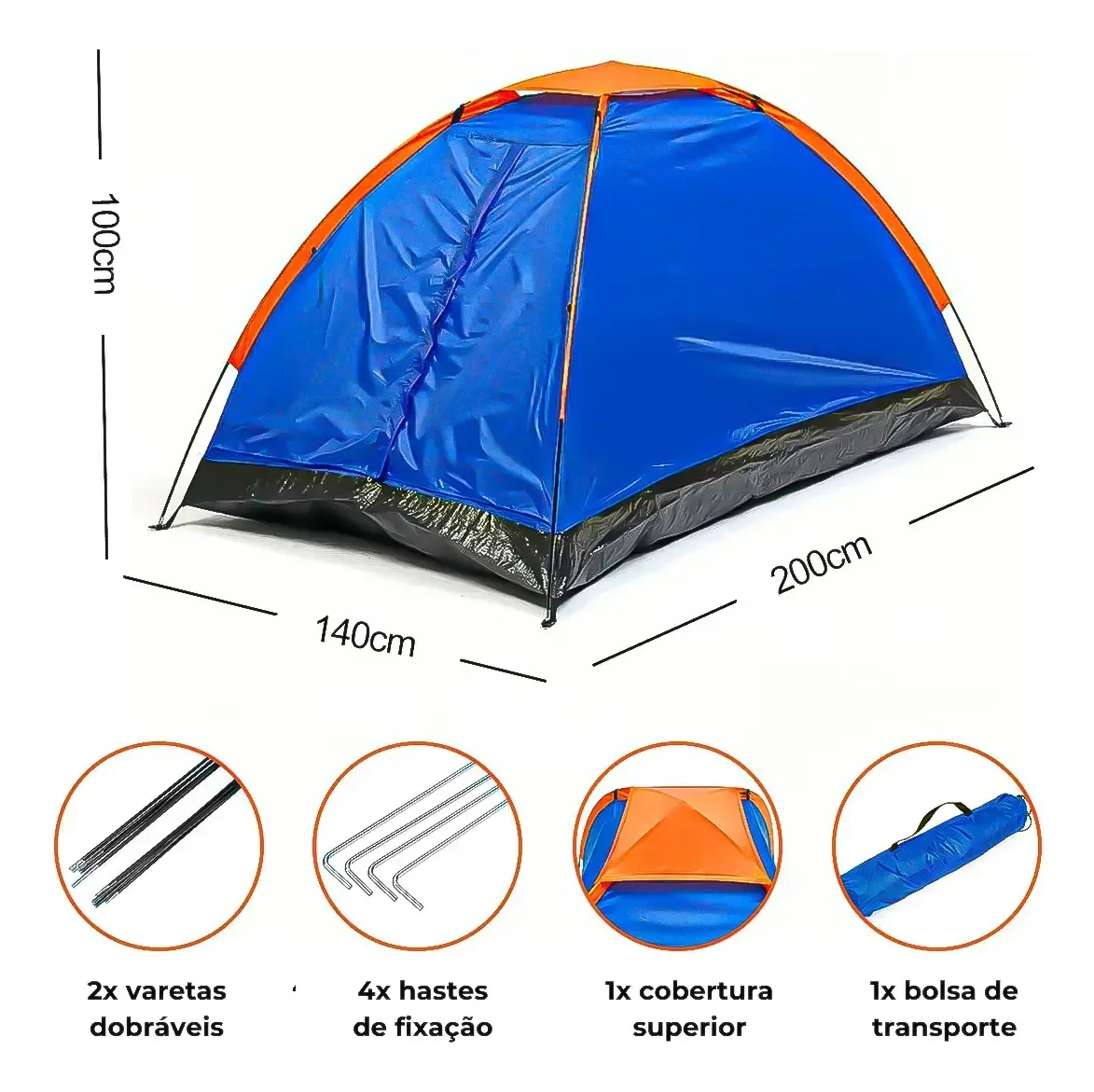 Barraca de Acampamento Panda 2 Pessoas - 9