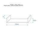 Ver imagem 3 de Kit 2 Prateleiras U 100 x 10cm Freijó Suporte Invisível