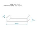 Ver imagem 3 de Kit 2 Prateleiras U 100 x 15cm Freijó Suporte Invisível