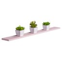 Ver imagem 1 de Prateleira 80 x 10cm Rosa Claro Suporte Invisível