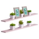 Ver imagem 1 de Kit 2 Prateleiras 100 x 10cm Rosa Claro Suporte Invisível