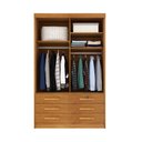 Ver imagem 4 de Guarda Roupa Solteiro 2 Portas 6 Gavetas - Chicago-Cinamomo - Tcil Móveis