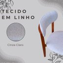 Ver imagem 7 de Kit Mesa Redonda 90cm Freijó 4 Poltronas Linho Sofisticado